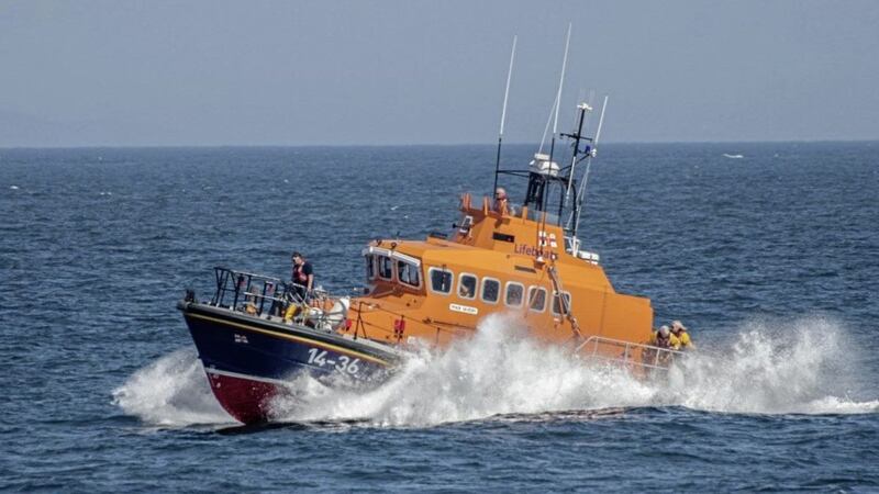 The Donaghadee RNLI lifeboat attended the scene. Picture from RNLI 