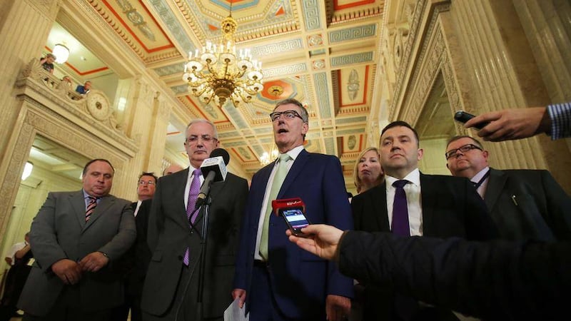 UUP leader Mike Nesbitt announces his party&#39;s intention to leave the Stormont executive Picture Mal McCann. 