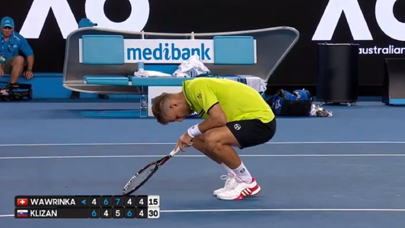 Australian Open: World collectively cringes as Martin Klizan gets a tennis ball right in the nuts