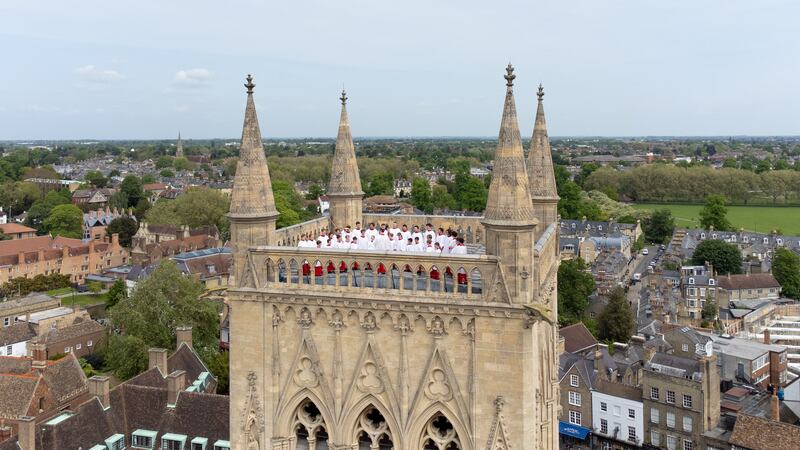 Each year, members of the choir of St John’s sing the Ascension Day carol from the rooftop.
