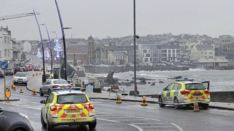 The body was discovered on rocks close to The Promenade in Portstewart on Sunday 