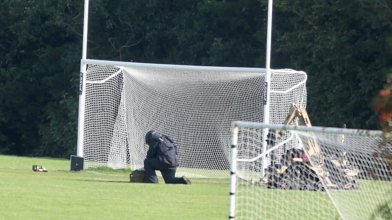 ATO at the scene of a security alert at the Henry Jones playing fields in east Belfast. Picture Mal McCann