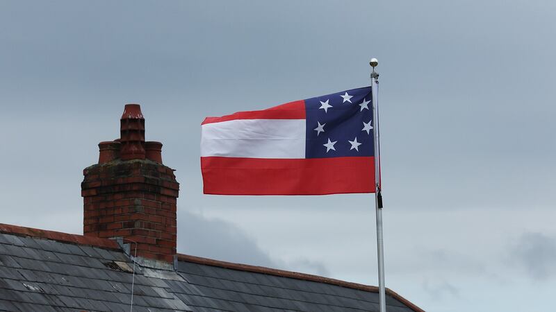 A Confederate flag has appeared outside a property on the Cregagh Road in east Belfast.