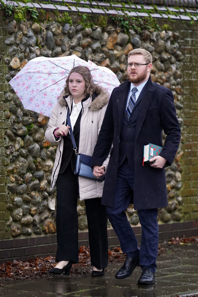 Airman first class Mikayla Hayes (left), who was cleared at Norwich Crown Court of causing the death of motorcyclist Matthew Day by careless driving