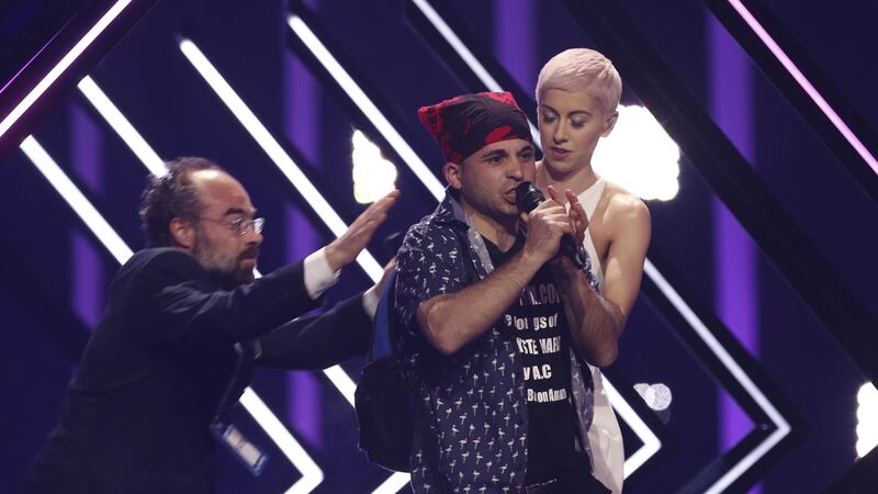 The singer has spoken out about the moment during Saturday night’s Eurovision Song Contest.