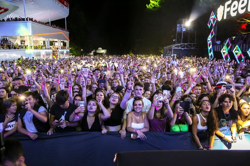 The audience at Sunny Hill Festival in Pristina, Kosovo, in 2019