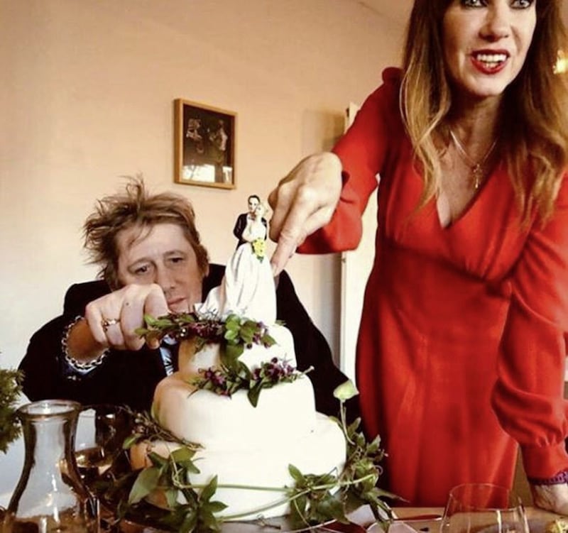 Shane MacGowan and Victoria Mary Clarke on their wedding day in November 2018