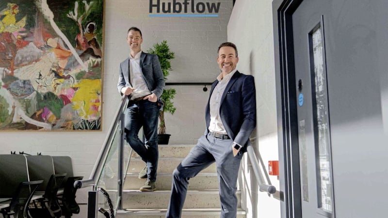 Declan Mellan (left) and Gary McCausland, founders of Belfast-based Hubflow 