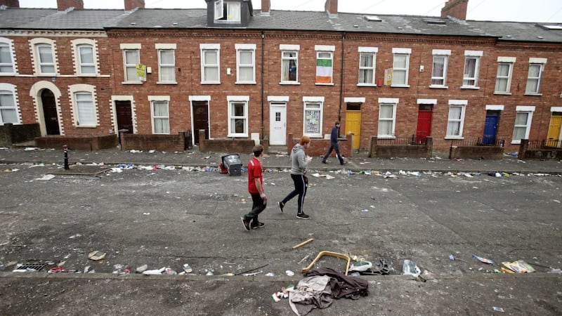 Clearing up in the Holylands area of south Belfast after St Patrick&#39;s Day. Picture by Mal McCann 