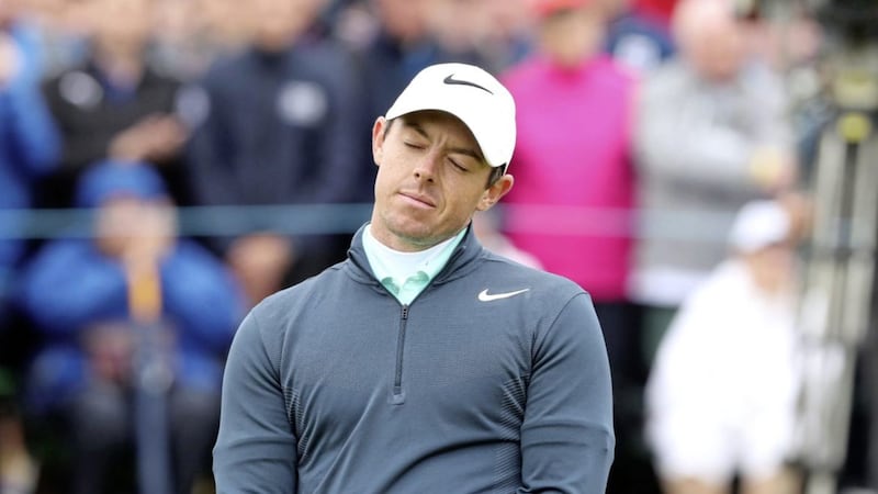 A frustrating day for Rory McIlroy as he missed the cut at the Irish Open at Portstewart 