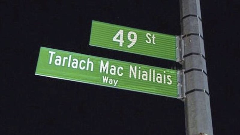 A street in New York has been named after Irish LGBT rights campaigner Tarlach Mac Niallais. Picture from RT&Eacute; 