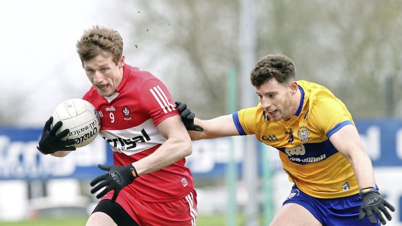 Brendan Rogers is looking forward to competing in the Division One of the Allianz Football League with Derry next season having experienced life in the bottom tier of the league structure                    Picture: Margaret McLaughlin