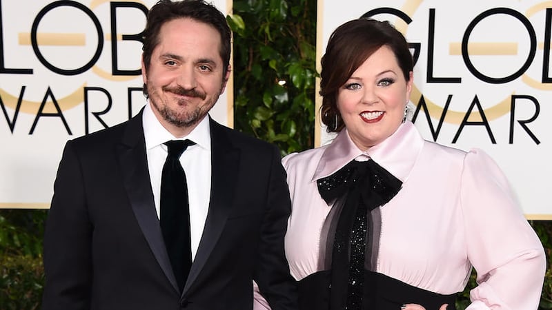 Melissa McCarthy with her husband Ben Falcone at this year&#39;s Golden Globe Awards in Hollywood 