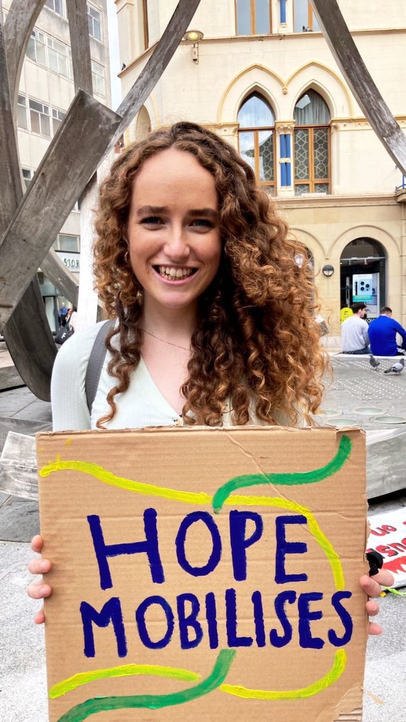 Climate protester Rosalind Skillen. Picture from Rosalind Skillen