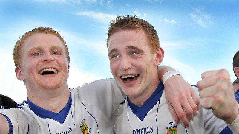 Aaron Devlin (right) with his brother Coilin following the Derry SFC Final 2012.  Pictures by Margaret McLaughlin