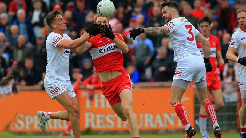 Conn Kilpatrick (left) has been central to Tyrone's revival in recent weeks Picture by Margaret McLaughlin