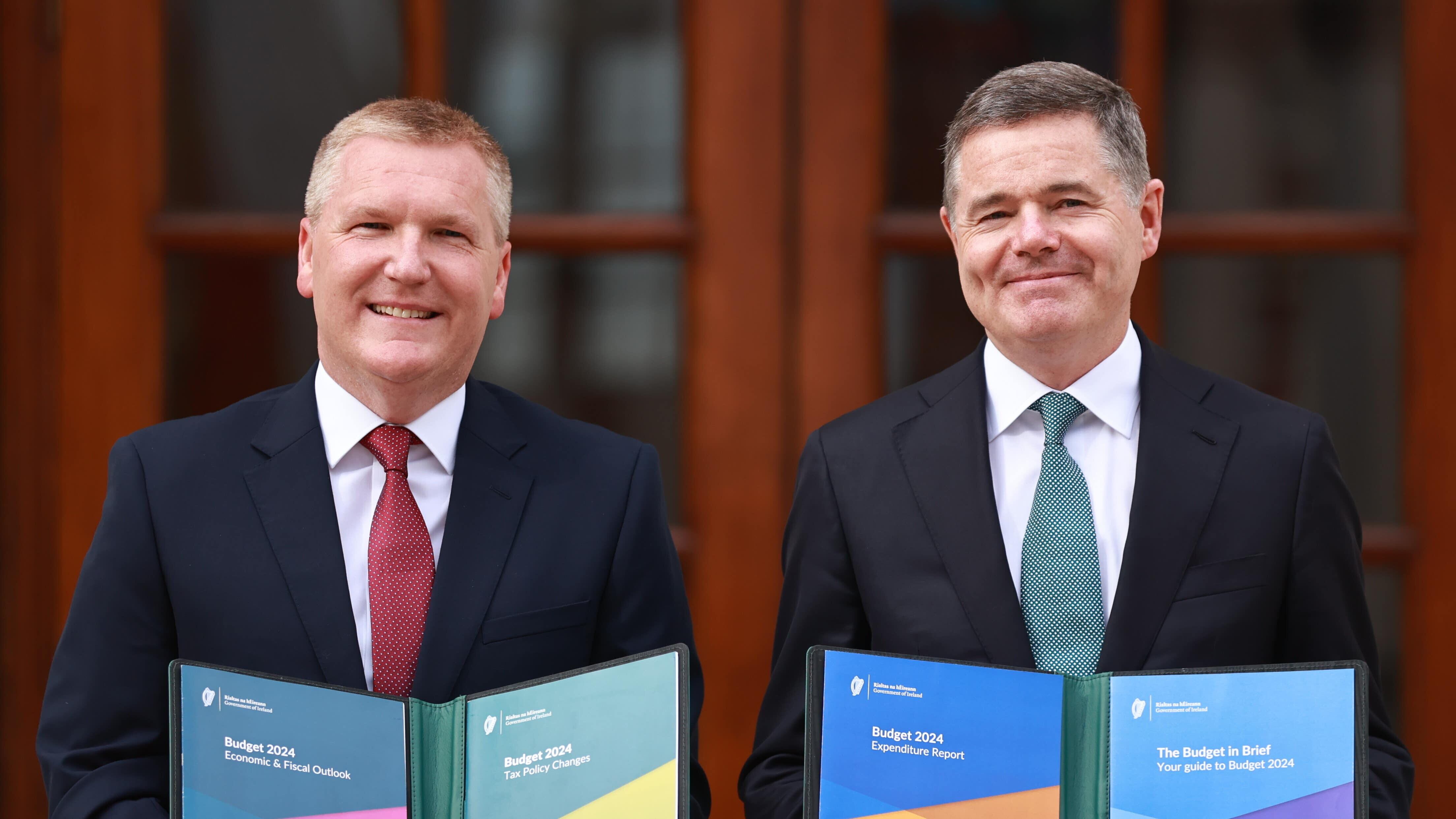 Minister for Finance Michael McGrath and Minister for Public Expenditure Paschal Donohoe (Liam McBurney/PA)