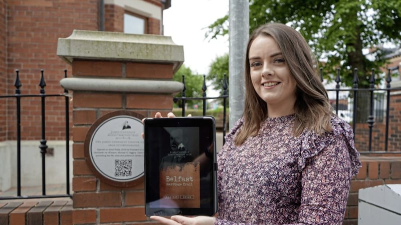 Eimear Hargey, Heritage Development Officer at &Aacute;ras U&iacute; Chonghaile, said the new heritage trail would help visitors &quot;uncover the hidden story of James Connolly in Belfast&quot; 