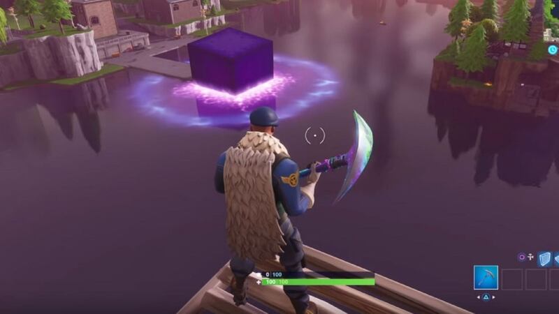 The mysterious purple cube floating through the game is no more.