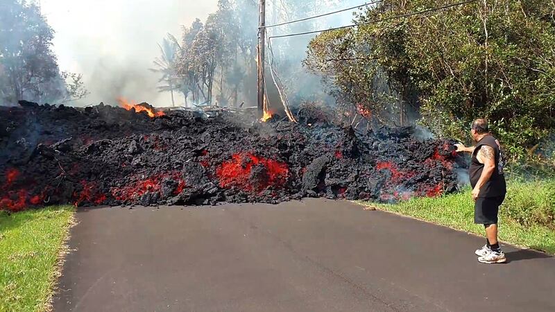 The incredible power of the eruption of the Kilauea volcano is laid bare.