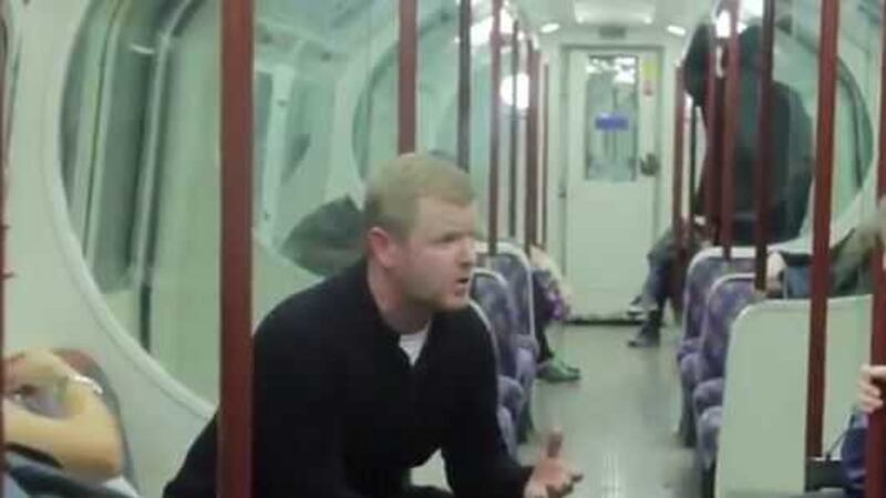 &nbsp;The Irishman catches London Underground users unaware as he attacks breastfeeding in public