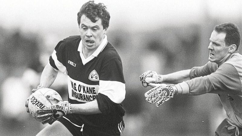 BOTTLED UP...Dungiven star Joe Brolly was quadruple-marked in yesterday&rsquo;s clash with Connacht club champions Corofin who held too much punch for weakened Ulster champions 
