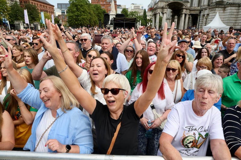 People enjoy Hothouse Flowers at the official opening of the All Ireland Fleadh. PICTURE MAL MCCANN