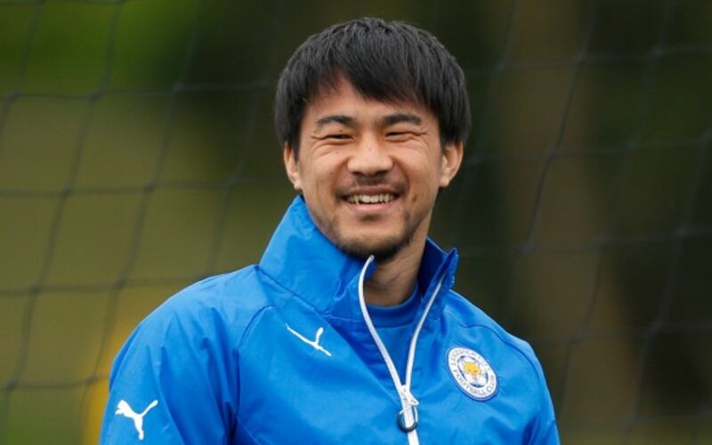 Shinji Okazaki in a Leicester training session