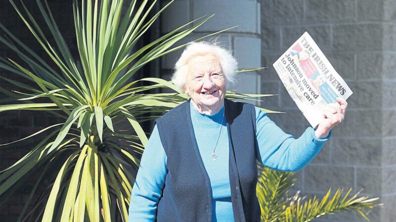 Sr Sheila McGovern: &quot;I sit every day and read the Irish News, we used to get it in the convent and we would all read it&quot;. Picture by Mal McCann
