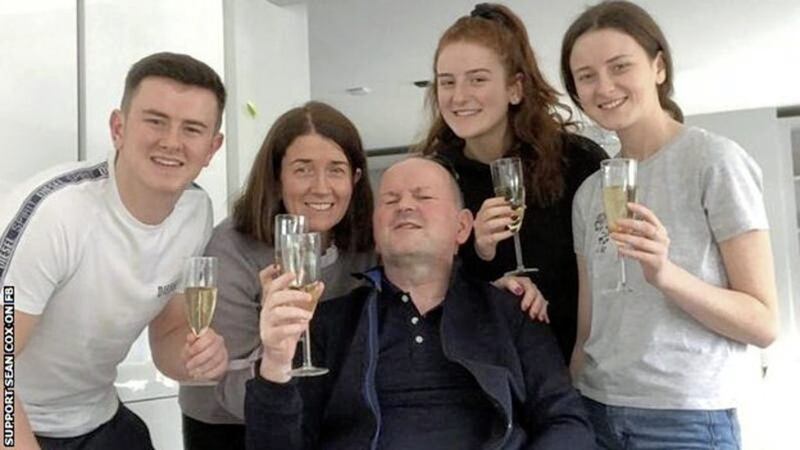 Sean Cox, who was left with serious brain injuries following an attack outside Anfield in April 2018, has returned to his family home in Dunboyne, Co Meath. Picture by Support Sean Cox/Facebook 