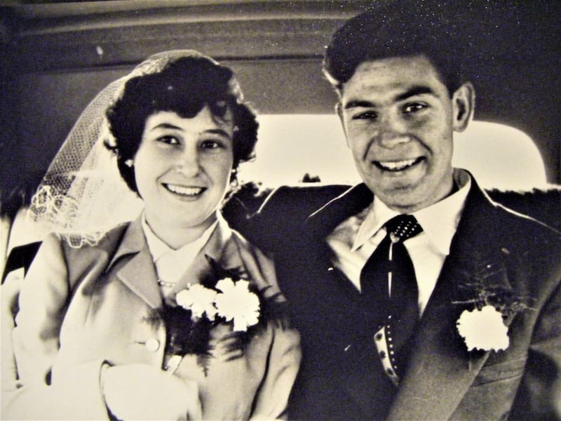 Lily and Robert (Rab) Rea on their wedding day 