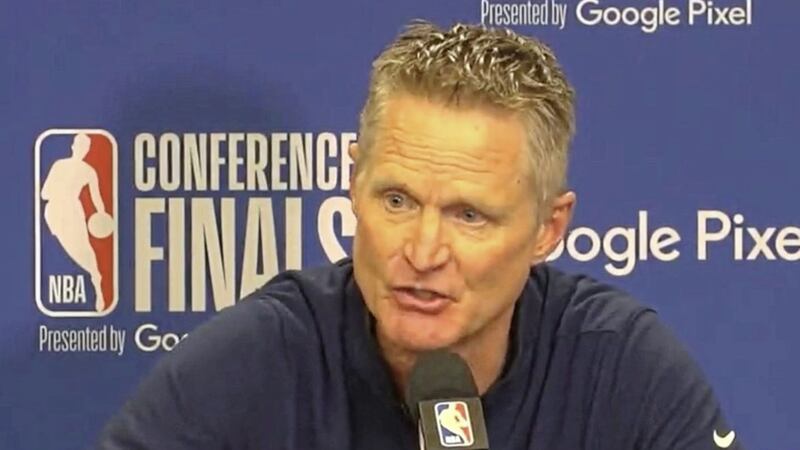 At a press conference ahead of Tuesday evening&rsquo;s clash with Dallas Mavericks, Golden State Warriors Steve Kerr refused to talk about basketball - instead delivering an impassioned plea for change to America's gun laws