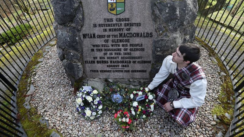Scott MacDonald takes part in a memorial service to mark the anniversary of the Massacre of Glencoe (Andrew Milligan/PA)