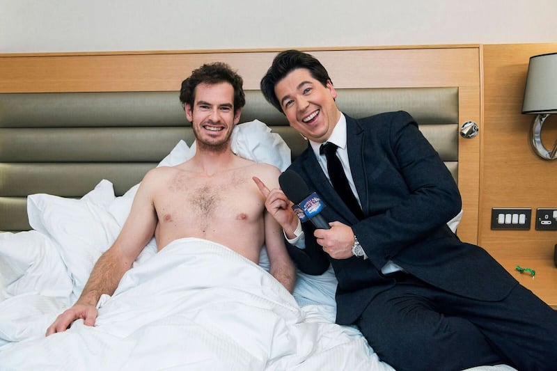 Andy Murray being woken up by Michael McIntyre for Sport Relief (BBC)