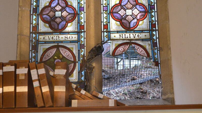 Damage caused during a break-in at Christ Church in Derry&nbsp;