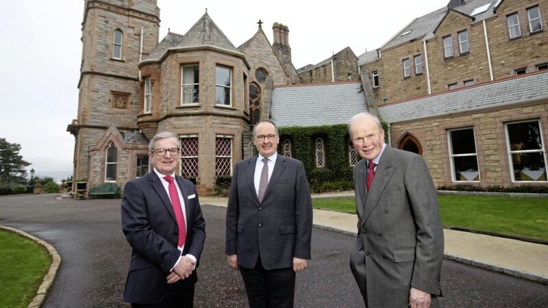 New Hastings Hotels boss James McGinn (left), with the group&#39;s new chairman Howard Hastings and the retiring Edward Carson (right). Picture by William Cherry/Press Eye 