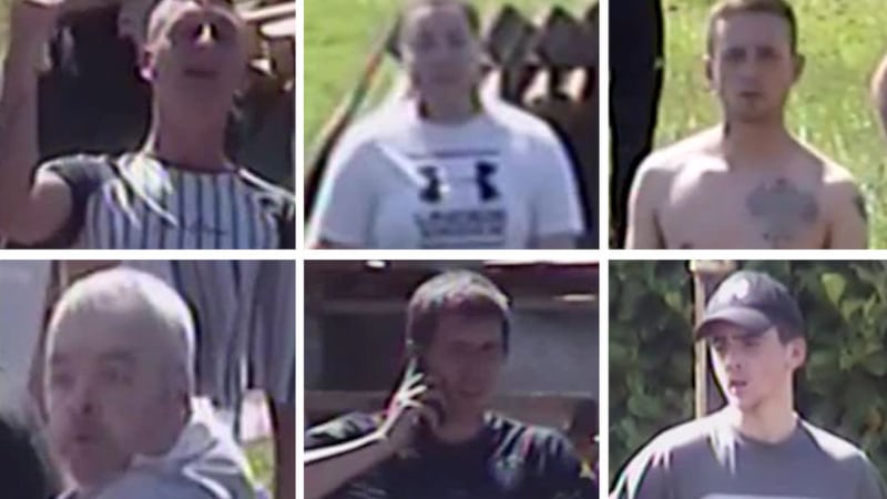Police have released images of six people they would like to speak to following disorder at the west Belfast bonfire&nbsp;