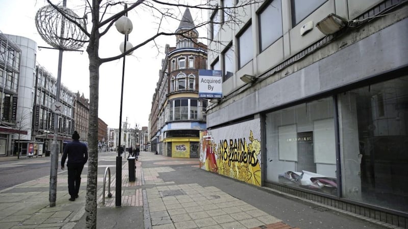 RETAIL WASTELAND: A bleak-looking Belfast city centre. Photo: Hugh Russell 
