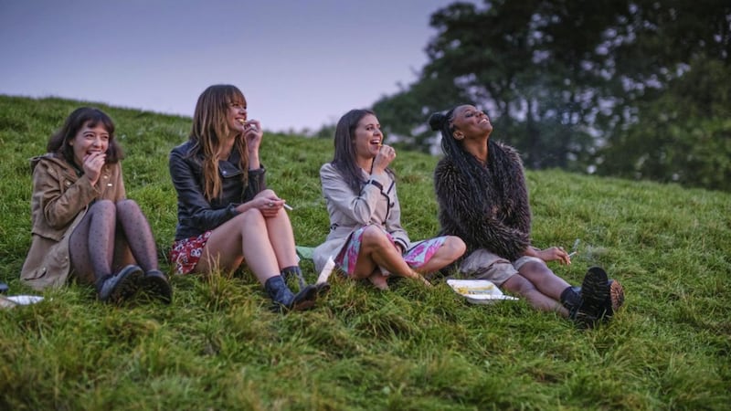 Lynette can identify with the experiences of the characters in new BBC drama Everything I Know About Love. Pictured, left to right, Marli Siu as Nell, Emma Appleton as Maggie, Bel Powley as Birdy and Aliyah Odoffin as Amara. Picture by PA Photo/BBC/Universal International Studios Ltd/Matthew Squire. 