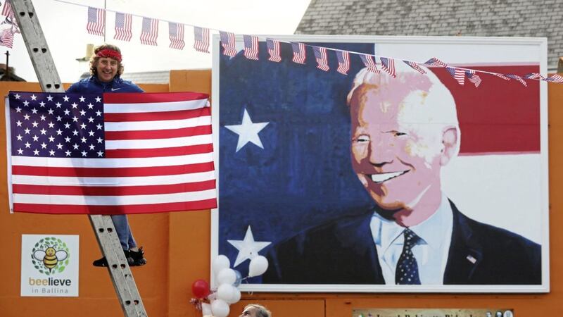 There was more red, white and blue bunting in Ballina, Co Mayo than the Shankill Road. Picture by Brian Lawless/PA Wire 