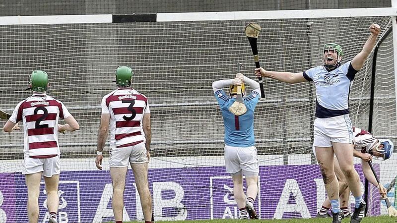 Na Piarsaigh&#39;s Shane Dowling celebrates his wonder goal that sealed Slaughtneil&#39;s fate in last weekend&#39;s All-Ireland semi-final in Dublin 