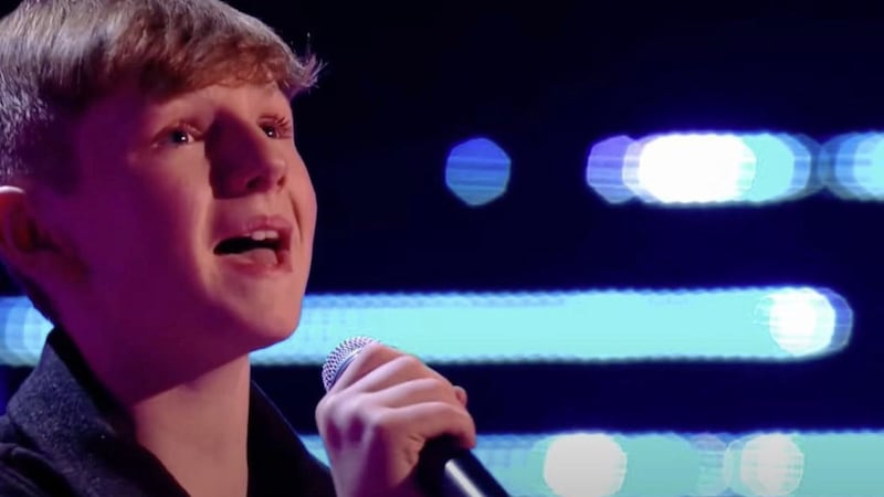 Dara McNicholl performing on Saturday night&#39;s semi-final of ITV&#39;s The Voice Kids. 