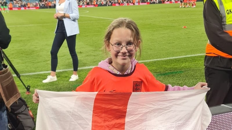 Evie Jackson and her father, Matt, will be attending the Women’s Euro final at Wembley thanks to the generosity of a Twitter stranger.