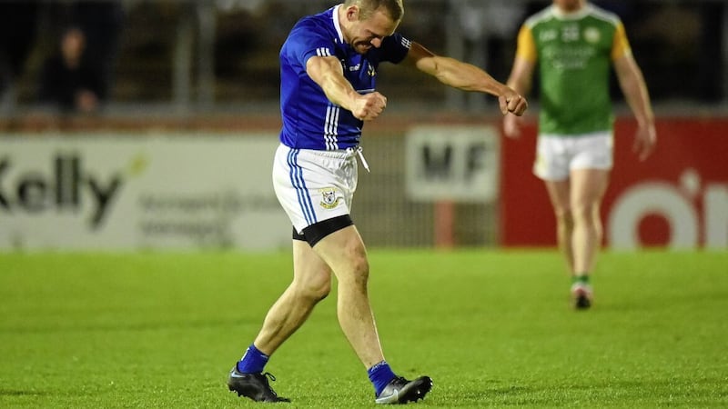 Eoin McCusker celebrates after Dromore ended Dungannon Clarke's reign as Tyrone champions with victory in extra time last year. The St Dympna's went on to lift the O'Neill Cup themselves. 