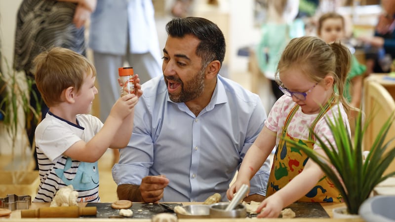 First Minister Humza Yousaf has set out plans to tackle the ‘scourge of poverty’ (Jeff/J Mitchell/PA)