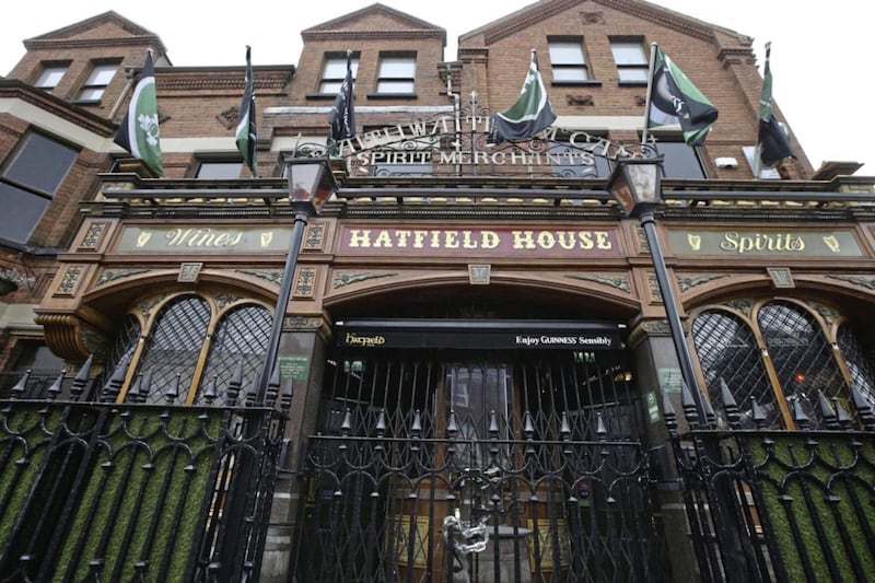 A Guinness delivery service being run by Hatfield House bar on the Ormeau Road in south Belfast was shut down by the PSNI in April. Picture: Hugh Russell 