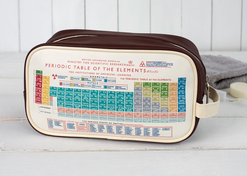 Periodic table washbag.