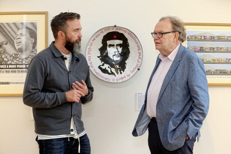 Ulster Museum curator William Blair and Historian Tom Hartley, Picture by Mal McCann. 