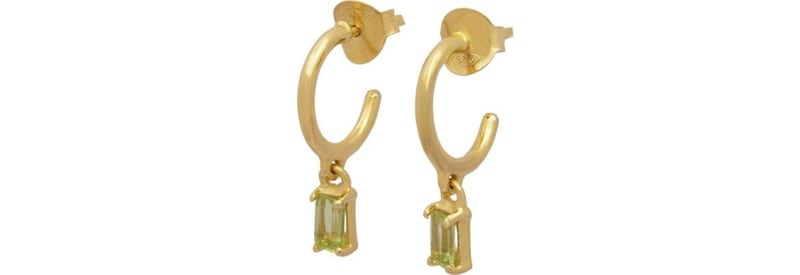 Peridot Stone Drop Earrings, &pound;48, available from Francesca Dot Jewellery 