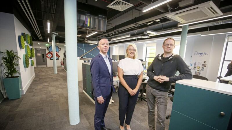 David Wright, office agency director at CBRE; Fiona Martyn, associate director at CBRE; and Stephen Donnelly, senior software development manager at Bazaarvoice 